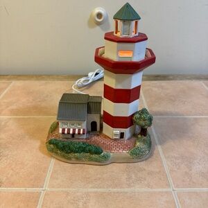 Vintage Harbor Town Sea Pines Co. Inc Lighthouse By Geo Z Lefton With Lights